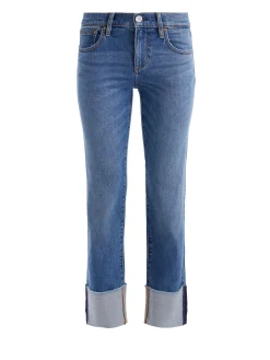 Alice and Olivia JEANS*ABILENE CUFFED JEAN BLACK
