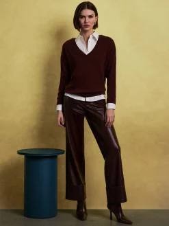 Alice and Olivia VEGAN*ALEXANDER VEGAN ANKLE PANT ECRU