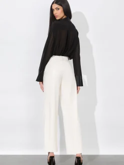 Alice and Olivia VEGAN*ALEXANDER VEGAN TROUSER OFF WHITE