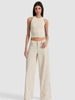 Alice and Olivia JEANS*AMAZING EMBELLISHED JEAN GREY MINERAL