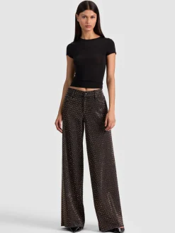 Alice and Olivia JEANS*AMAZING EMBELLISHED JEAN MAYA CHARCOAL BLACK