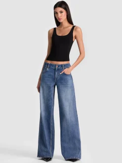 Alice and Olivia JEANS*AMAZING JEAN SOFT WHITE