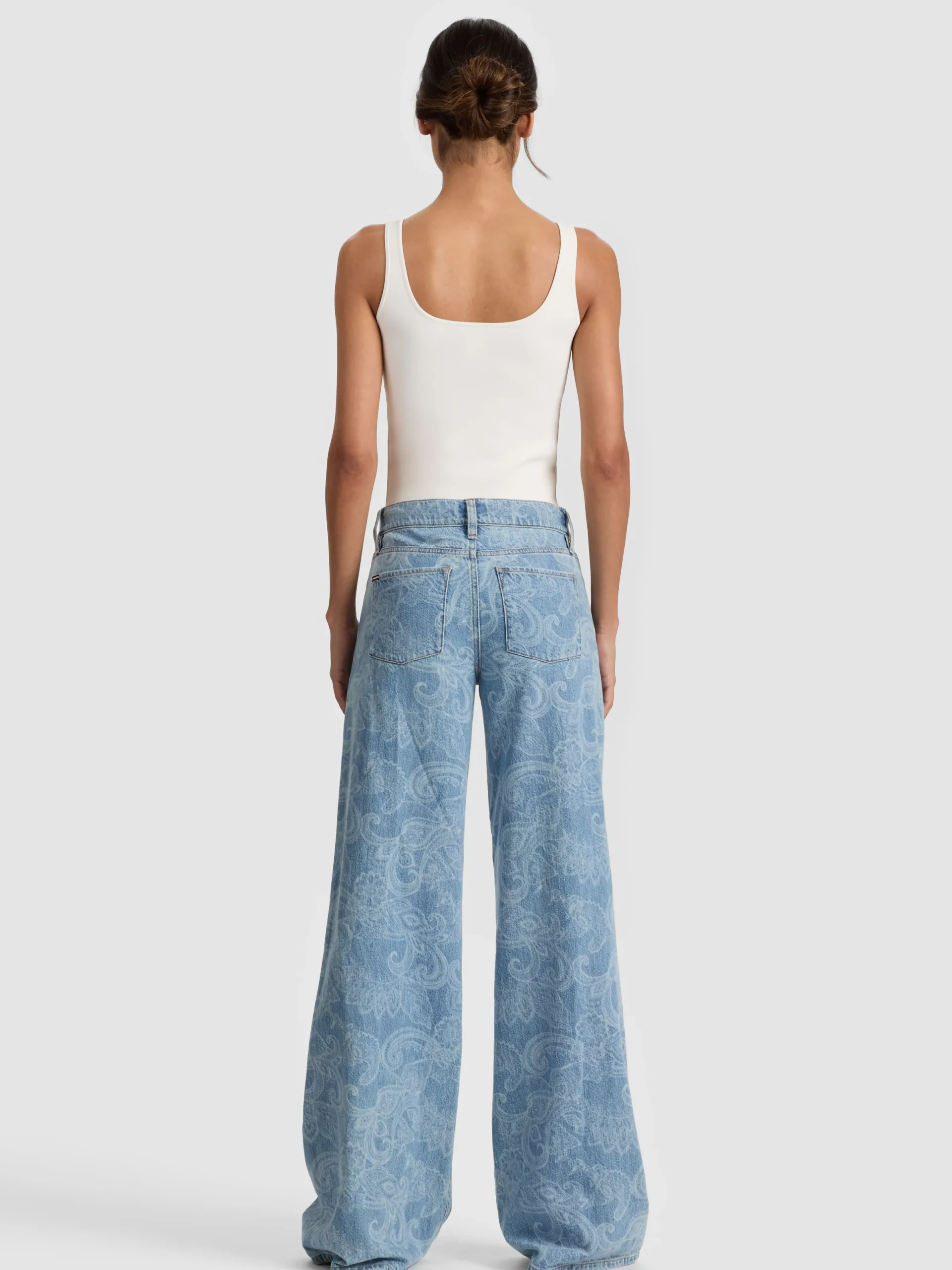 Alice and Olivia JEANS*AMAZING PAISLEY JEAN BLACK