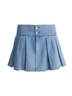 Alice and Olivia MINI*AMY DENIM MINI SKIRT BLACK