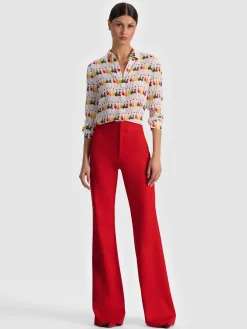 Alice and Olivia ANDREW PANT|JADE MESH BUTTON DOWN*ANDREW PANT