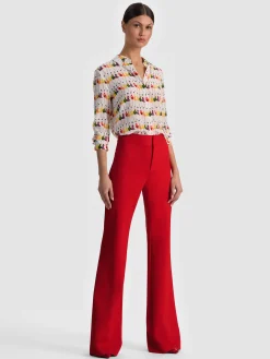 Alice and Olivia ANDREW PANT|JADE MESH BUTTON DOWN*ANDREW PANT