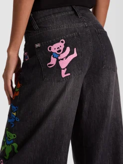 Alice and Olivia JEANS*A+O X GRATEFUL DEAD AMAZING JEAN OFF WHITE