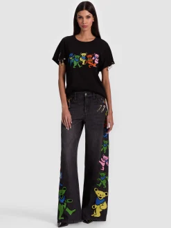 Alice and Olivia FRIENDS + FAMILY*A+O X GRATEFUL DEAD EVAN TEE