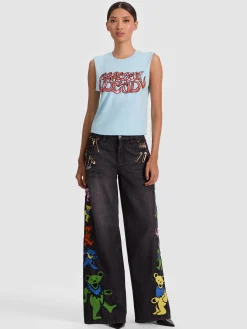Alice and Olivia CROP TOPS*A+O X GRATEFUL DEAD MICAH MUSCLE TANK