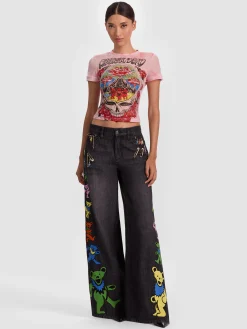 Alice and Olivia CROP TOPS*A+O X GRATEFUL DEAD TESS TEE