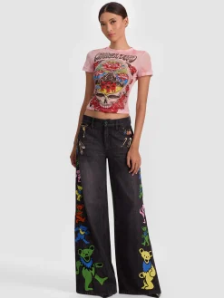 Alice and Olivia CROP TOPS*A+O X GRATEFUL DEAD TESS TEE