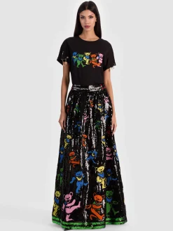 Alice and Olivia MAXI*A+O X GRATEFUL DEAD TINA BALLGOWN SKIRT