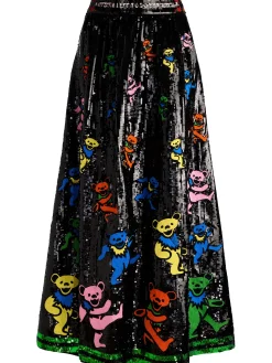 Alice and Olivia MAXI*A+O X GRATEFUL DEAD TINA BALLGOWN SKIRT