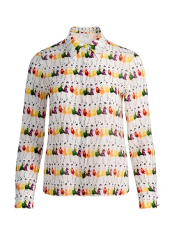 Alice and Olivia BLOUSES*A+O X GRETCHEN ROEHRS WILLA SILK BLOUSE BUTTER