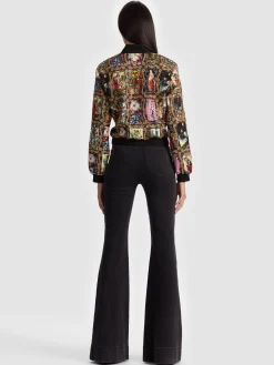 Alice and Olivia JACKETS*ASHER EMBELLISHED VARSITY JACKET