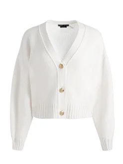 Alice and Olivia CARDIGANS*ATTICUS CASHMERE CARDIGAN GREY MINERAL