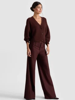 Alice and Olivia CARDIGANS*ATTICUS CASHMERE CARDIGAN ECRU