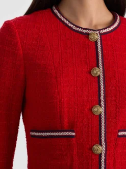 Alice and Olivia CROPPED JACKETS*AVALON SHRUNKEN TWEED JACKET