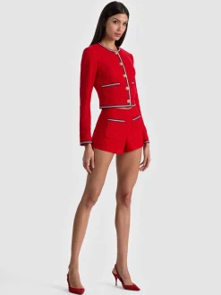 Alice and Olivia CROPPED JACKETS*AVALON SHRUNKEN TWEED JACKET