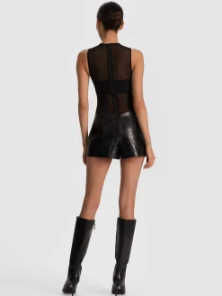 Alice and Olivia BODYSUITS*BANDEAU SLEEVELESS BODYSUIT OFF WHITE