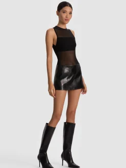 Alice and Olivia BODYSUITS*BANDEAU SLEEVELESS BODYSUIT OFF WHITE