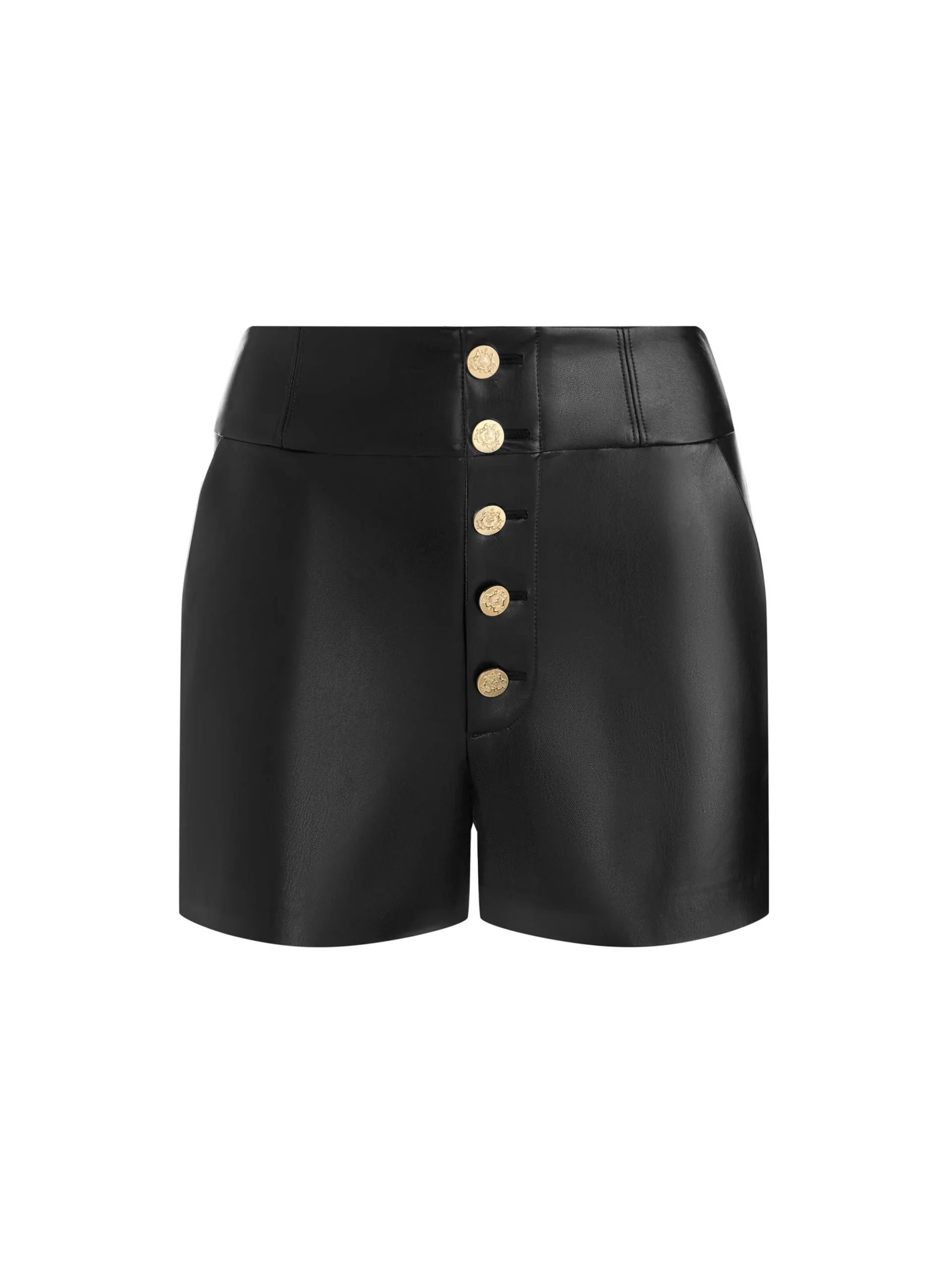 Alice and Olivia SHORTS*BAYLOR VEGAN CORSET SHORT BLACK