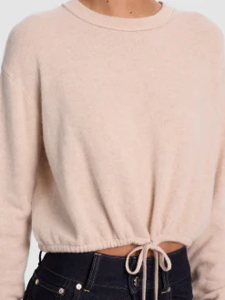 Alice and Olivia PULLOVERS*BERNETTA CROPPED CASHMERE PULLOVER CAROLINA BLUE