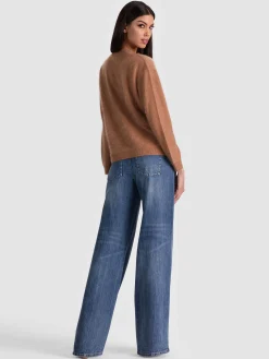 Alice and Olivia CARDIGANS*BRADLEY CASHMERE CARDIGAN GREY MINERAL