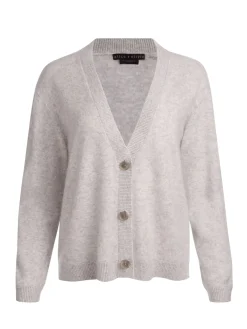 Alice and Olivia CARDIGANS*BRADLEY CASHMERE CARDIGAN GREY MINERAL