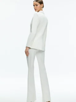 Alice and Olivia BLAZERS*BREANN FITTED BLAZER OFF WHITE