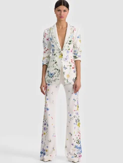 Alice and Olivia BLAZERS*BREANN PRINTED BLAZER BUTTER