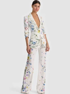 Alice and Olivia BLAZERS*BREANN PRINTED BLAZER BUTTER