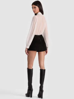 Alice and Olivia BLOUSES*BRENTLEY BLOUSE BLACK