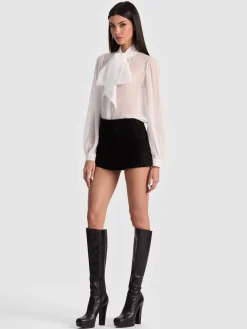 Alice and Olivia BLOUSES*BRENTLEY BLOUSE BLACK
