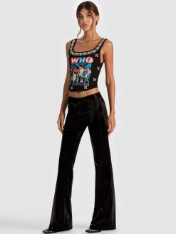 Alice and Olivia CROP TOPS*BRESLIN BAND TEE CORSET