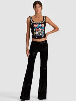 Alice and Olivia CROP TOPS*BRESLIN BAND TEE CORSET