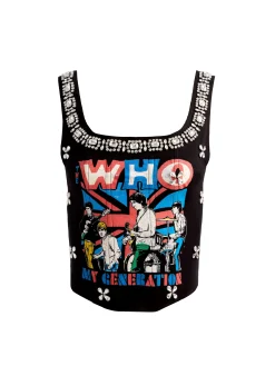 Alice and Olivia CROP TOPS*BRESLIN BAND TEE CORSET