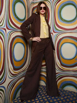 Alice and Olivia BLAZERS*BURNS FITTED BLAZER OFF WHITE/OATMEAL