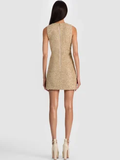 Alice and Olivia MINI*CADE EMBELLISHED TWEED MINI DRESS