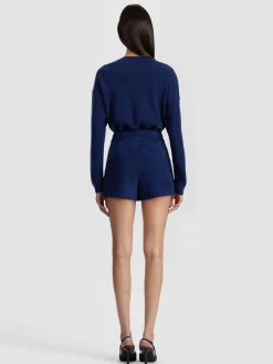 Alice and Olivia SHORTS*CADY SUEDE SHORT BLACK