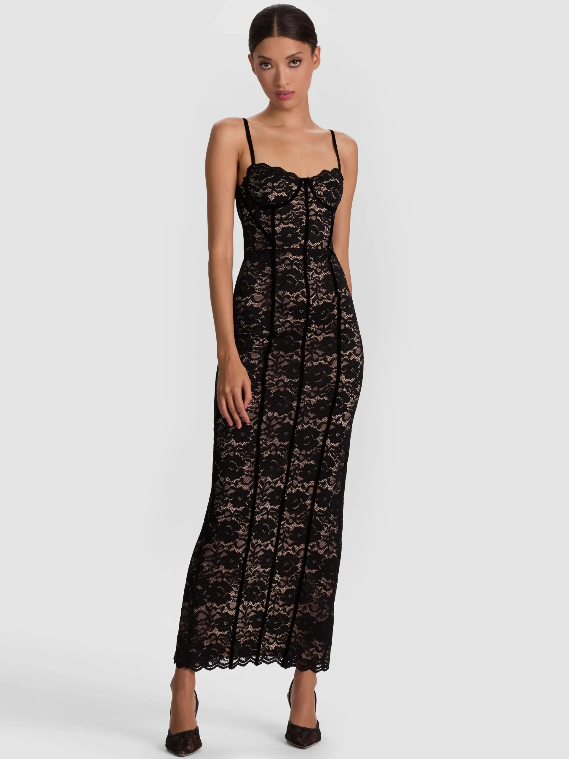 Alice and Olivia MAXI*CARISSA LACE MAXI DRESS