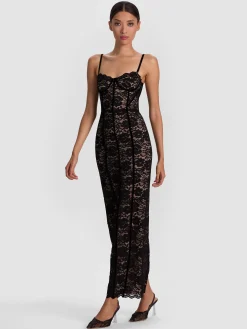 Alice and Olivia MAXI*CARISSA LACE MAXI DRESS
