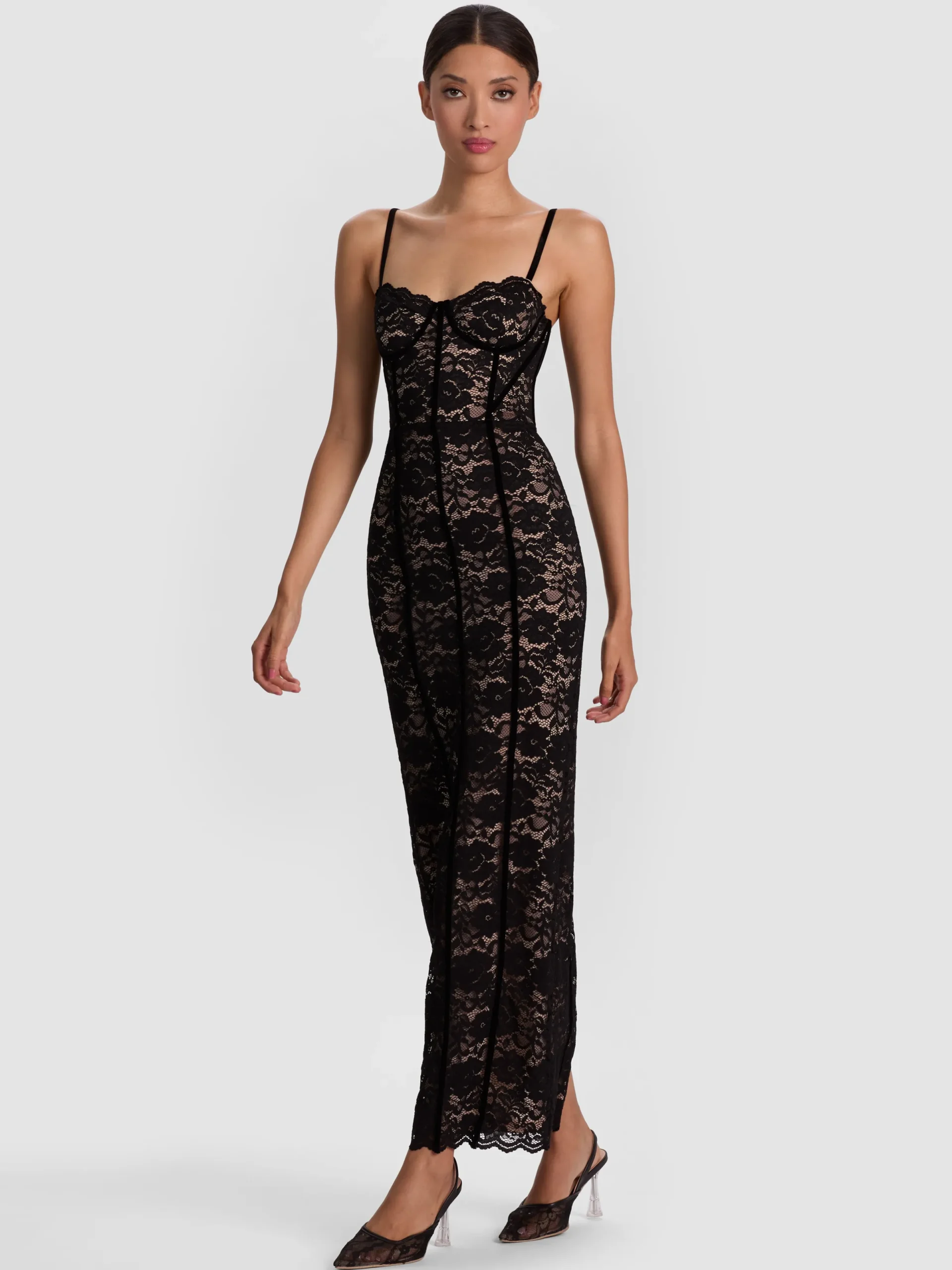 Alice and Olivia MAXI*CARISSA LACE MAXI DRESS