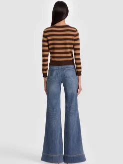 Alice and Olivia PULLOVERS*CAROLANN CASHMERE SHRUNKEN PULLOVER BLACK