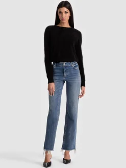 Alice and Olivia PULLOVERS*CAROLEE CASHMERE PULLOVER ECRU