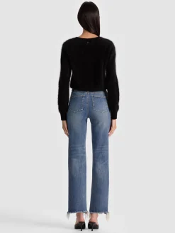 Alice and Olivia PULLOVERS*CAROLEE CASHMERE PULLOVER ECRU