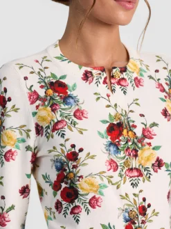 Alice and Olivia CARDIGANS*CARSON PRINTED CARDIGAN VISIONARY