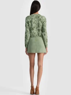 Alice and Olivia CARDIGANS*CARSON PRINTED CARDIGAN DARK CHOCOLATE