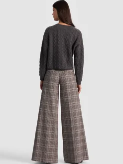 Alice and Olivia PULLOVERS*CECILIE CASHMERE CABLEKNIT PULLOVER BLACK