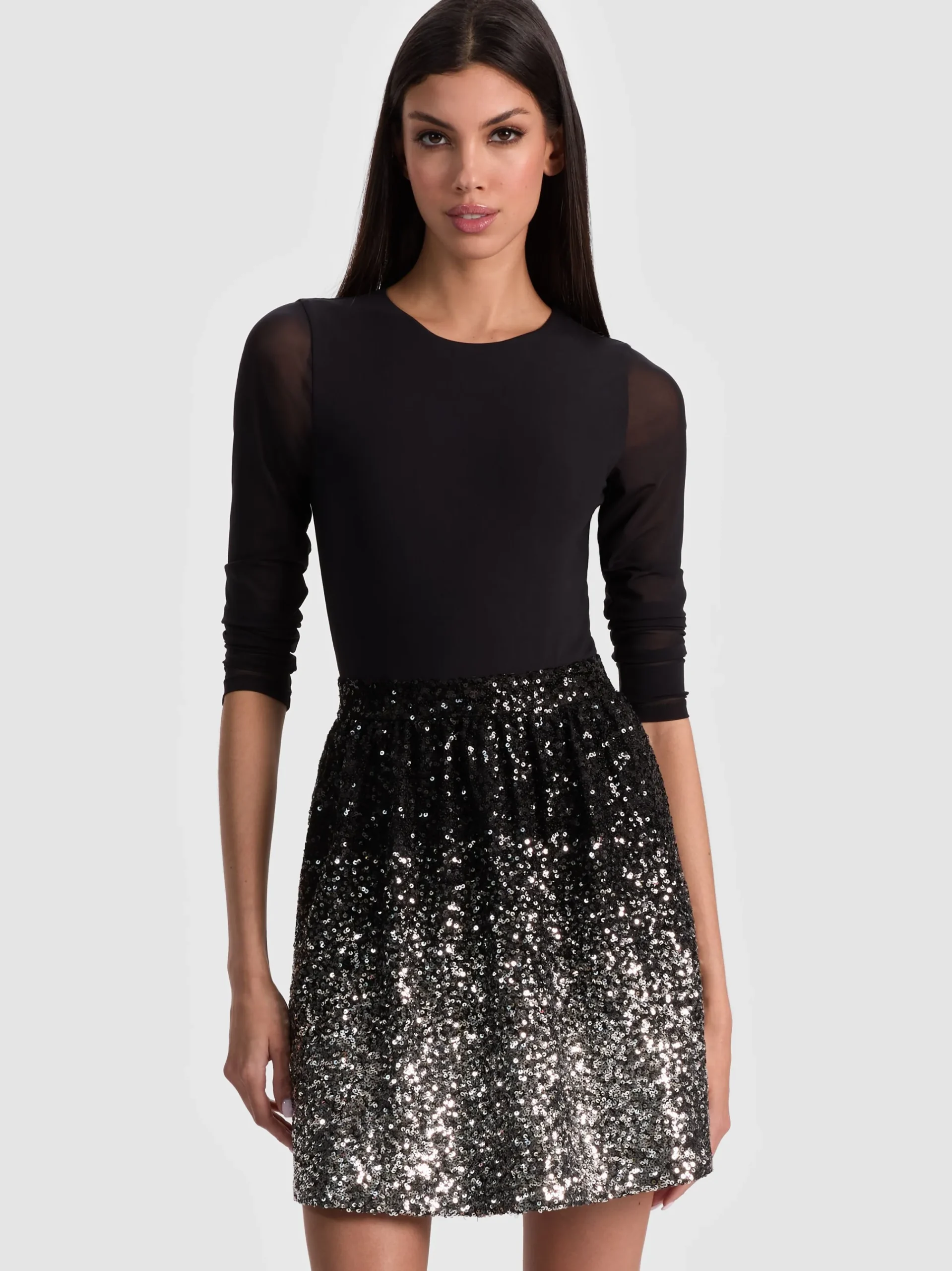 Alice and Olivia MINI*CHARA EMBELLISHED MINI DRESS